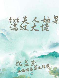 txt夫人她是满级大佬