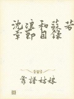 沈浪和苏若雪全章节目录