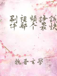 刷视频挣钱的软件哪个最快