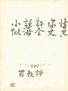 小说许你情深深似海全文免费阅读