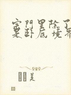 宗门里除了我都是卧底 境界