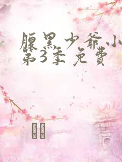 腹黑少爷小甜妻第3季免费