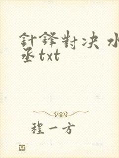 针锋对决 水千丞txt