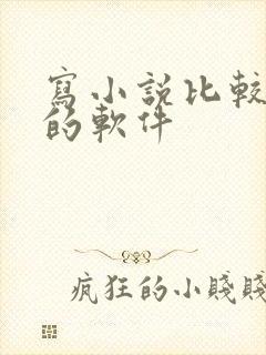 写小说比较好用的软件