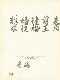 离婚后前夫哭着求复婚主角