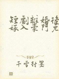 短剧离婚后带崽嫁入豪门免费观看