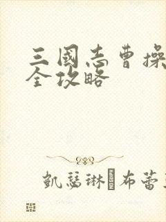 三国志曹操传 全攻略