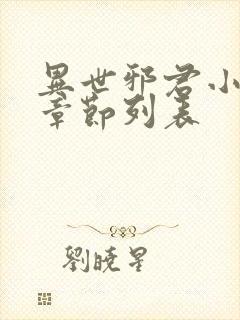 异世邪君小说新章节列表