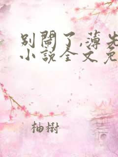 别闹了,薄先生小说全文免费阅读沈繁星