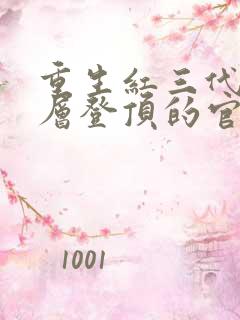 重生红三代从基层登顶的官场小说苍黄