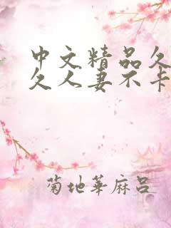 中文精品久久久久人妻不卡蜜臀