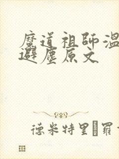 魔道祖师温泉篇避尘原文