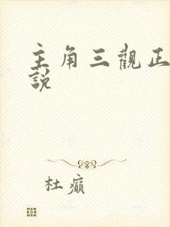 主角三观正的小说