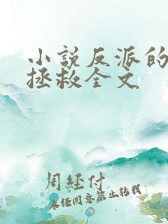 小说反派的自我拯救全文