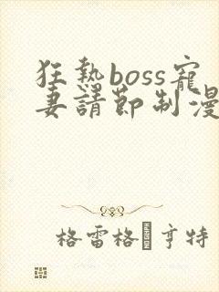 狂热boss宠妻请节制漫画下拉式