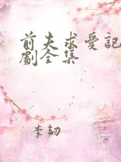 前夫求爱记电视剧全集