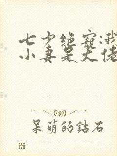 七少绝宠:我家小妻是大佬小说免费阅读
