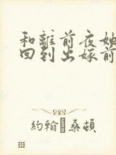 和离前夜她重生回到出嫁前