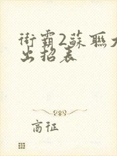 街霸2苏联大坐出招表