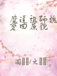 魔道祖师魏无羡变回原貌