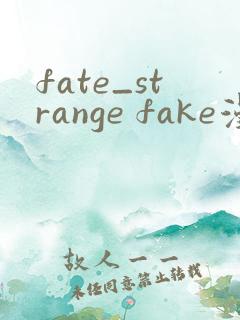 fate_strange fake漫画