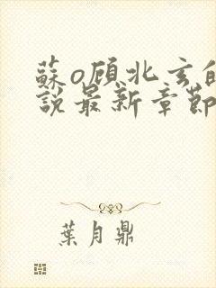 苏o顾北玄的小说最新章节免费阅读