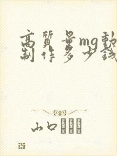 高质量mg动画制作多少钱一秒