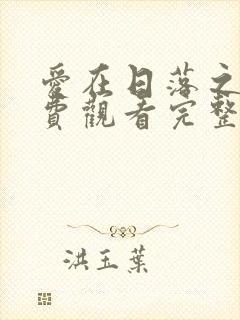 爱在日落之前免费观看完整版在线全集