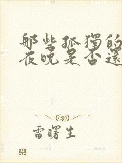 那些孤独的人啊夜晚是否还回家是什么歌