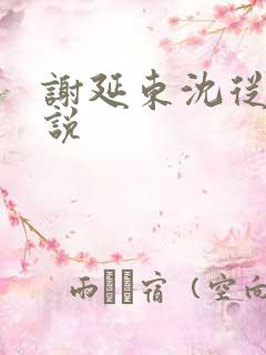 谢延东沈从妩小说