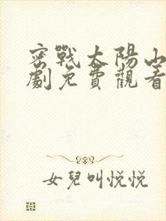 密战太阳山电视剧免费观看