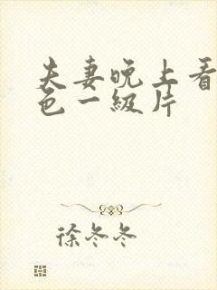 夫妻晚上看的黄色一级片