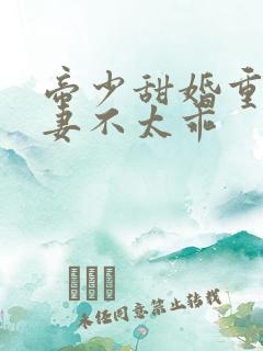 帝少甜婚重生萌妻不太乖