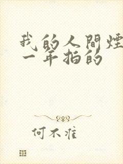 我的人间烟火哪一年拍的