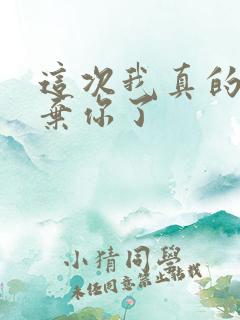 这次我真的要放弃你了