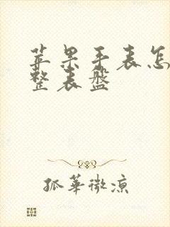 苹果手表怎么调整表盘