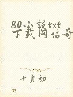 80小说txt下载网站奇书网