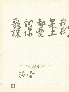 歌词都是我的错让你爱上我哪首歌