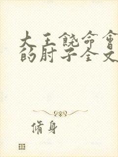 大王饶命会说话的肘子全文免费