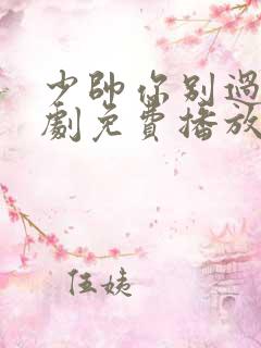 少帅你别过分短剧免费播放在线观看