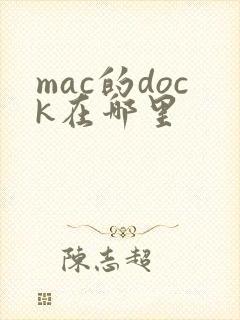 mac的dock在哪里