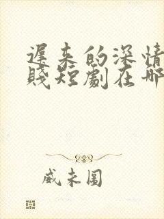 迟来的深情比草贱短剧在哪看