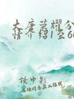 大唐荣耀分集剧情介绍1至60集