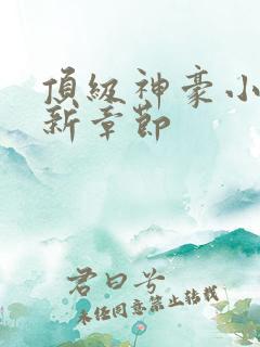 顶级神豪小说最新章节