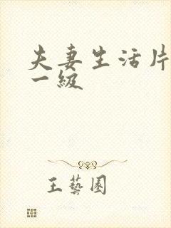 夫妻生活片黄色一级