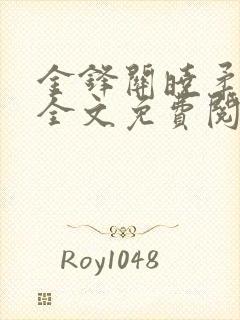 金锋关晓柔小说全文免费阅读