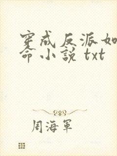 穿成反派如何活命小说 txt