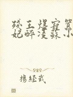 残王爆宠嚣张医妃醉凌苏小说