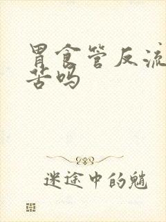 胃食管反流会口苦吗