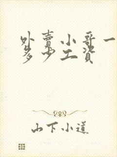 外卖小哥一个月多少工资